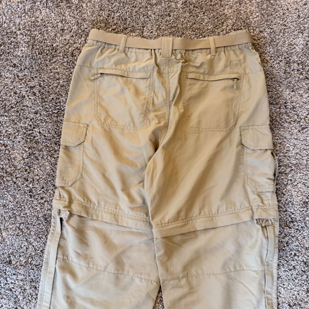 NWT REI Sahara Convertible‎ Pants Womens 10 Petite Tan Zip Off Cargo Hiking Belt
